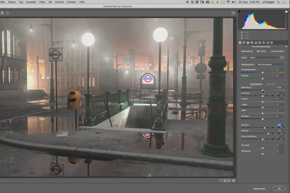 Cinema 4D 튜토리얼 "Underground": 4.3 이미지 룩