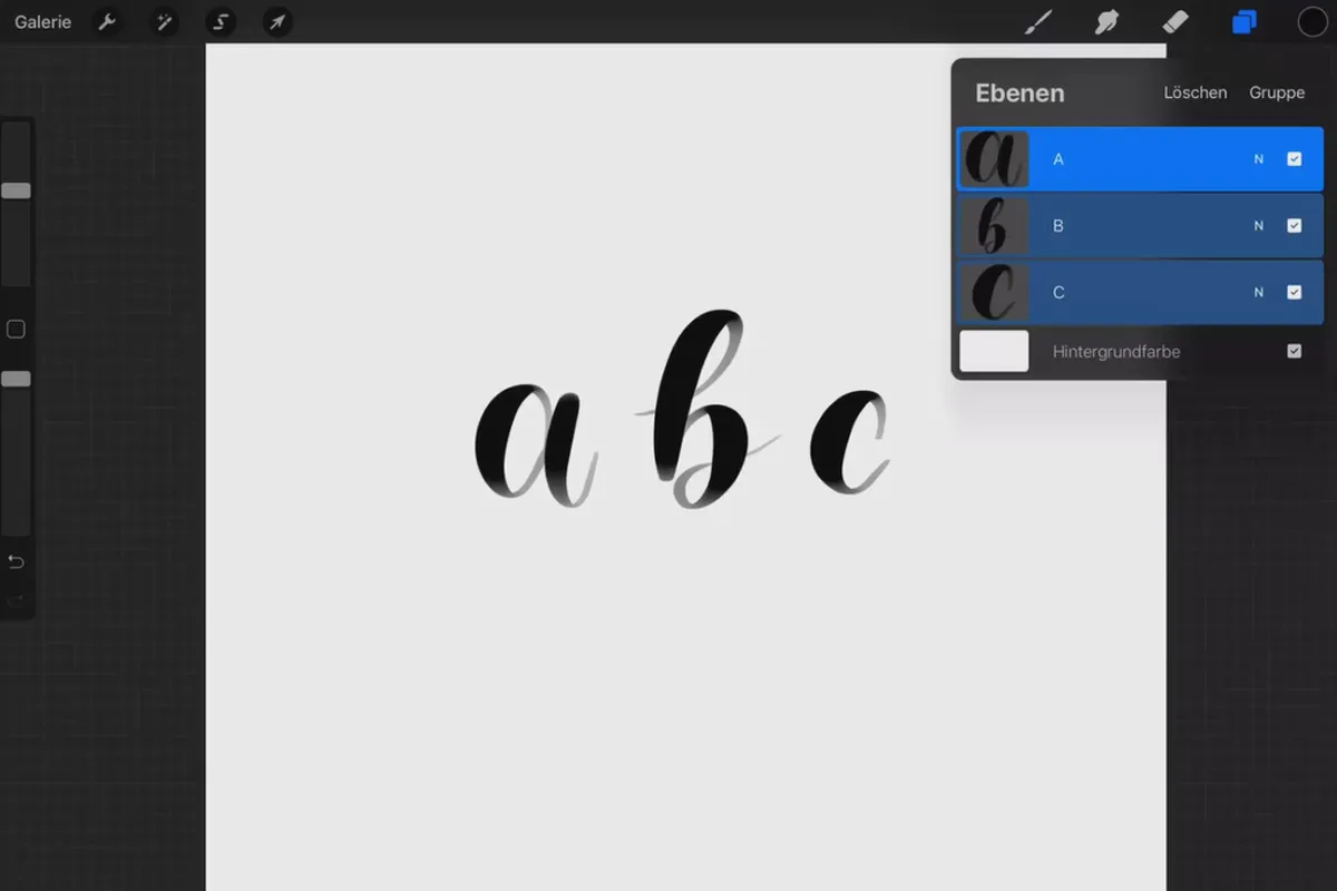 Procreate-Tutorial – Grundlagen zum digitalen Zeichnen auf dem iPad: 3.2 | Elemente verschieben