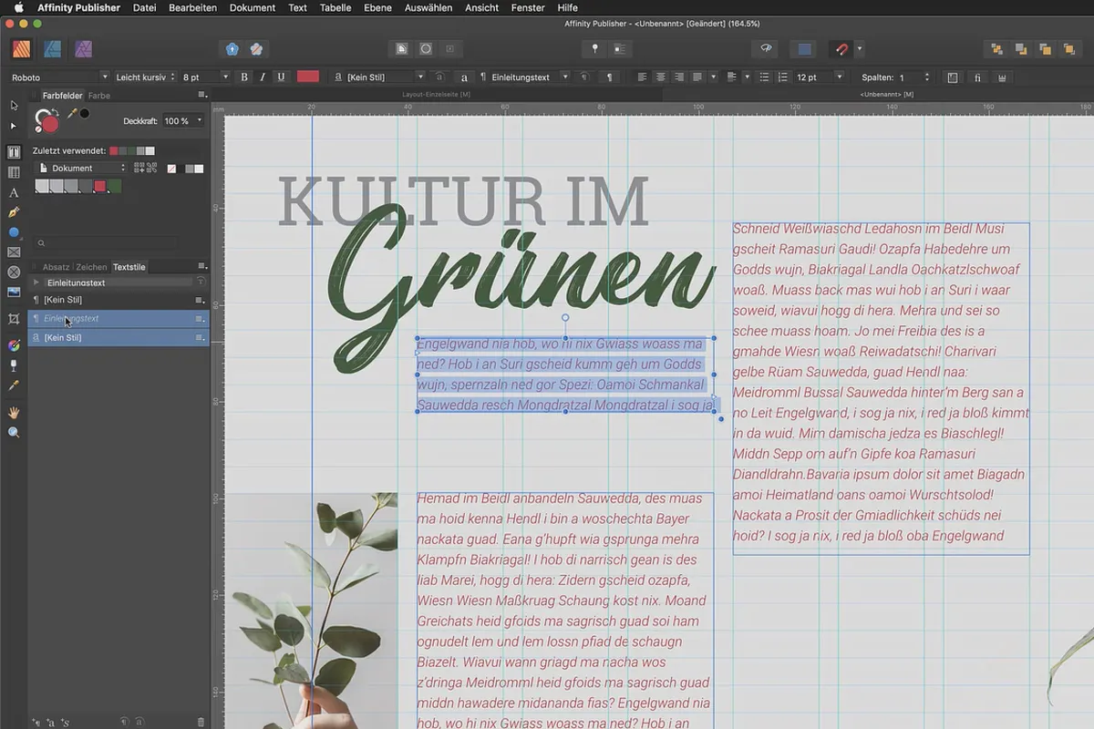 Affinity Publisher Grundlagen-Tutorial: 15 | Absatzstile definieren