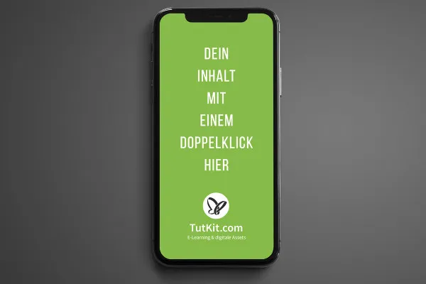 Mockup mit Smartphone, Handy (iPhone) – Version 14