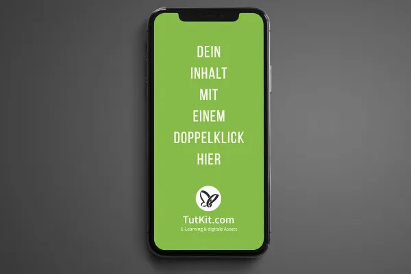 Mockup con smartphone, cellulare (iPhone) - Versione 14.