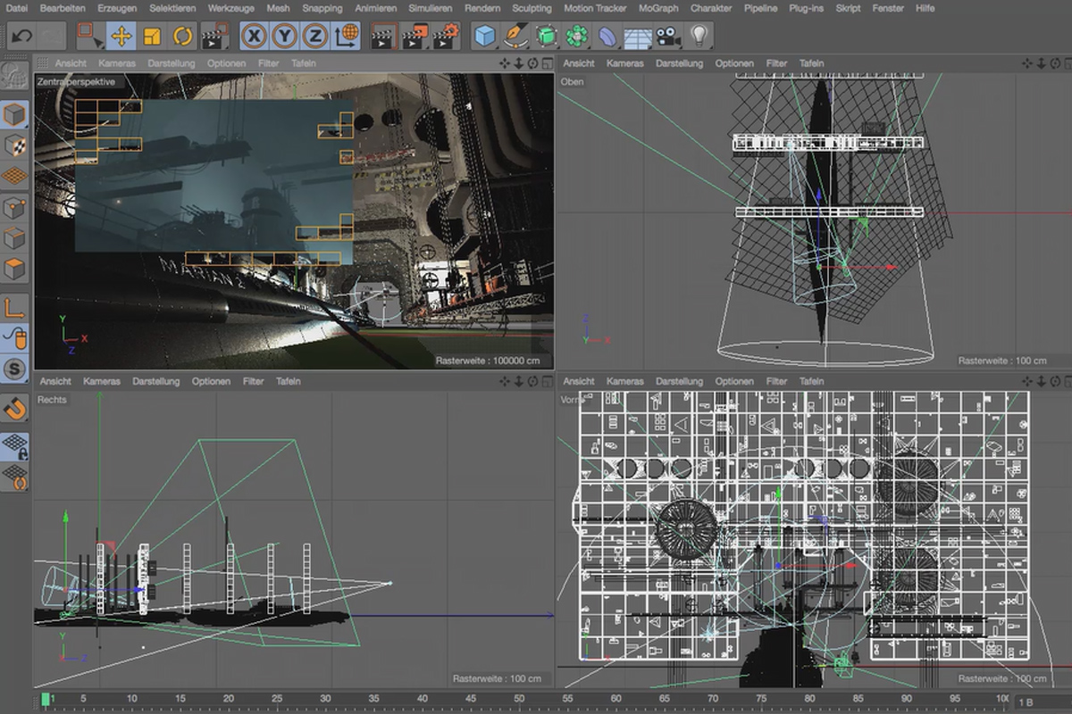 Cinema 4D – Lichtsetzung: 4.5 Streiflicht anpassen