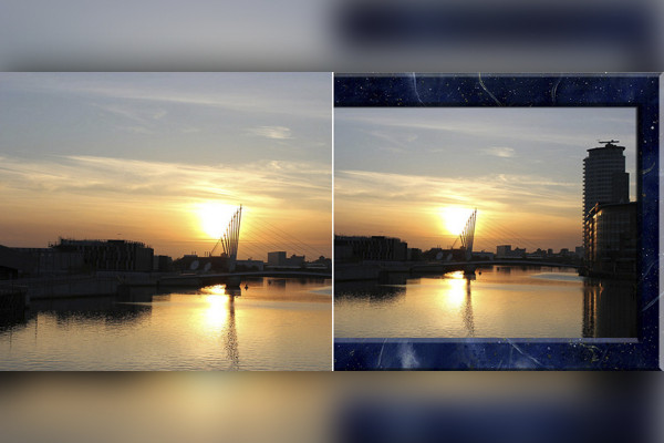 Photoshop-åtgärd: Foto i marmorbåge