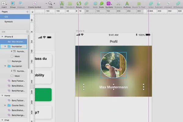 Sketch-Tutorial: 4.6 User-Profil, Blur-Effekt