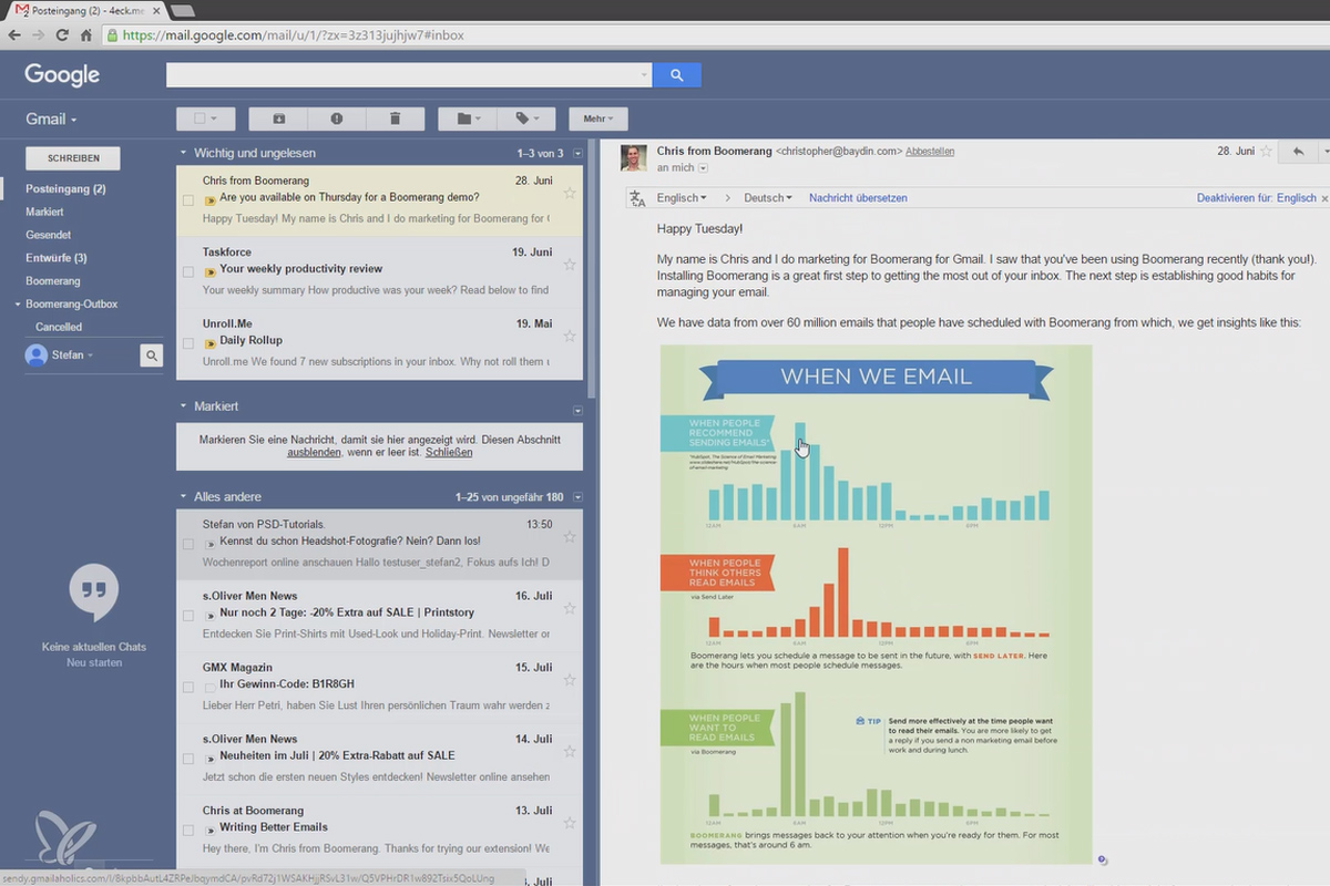More productive in Google Mail - The best tricks - 16 Improved email overview