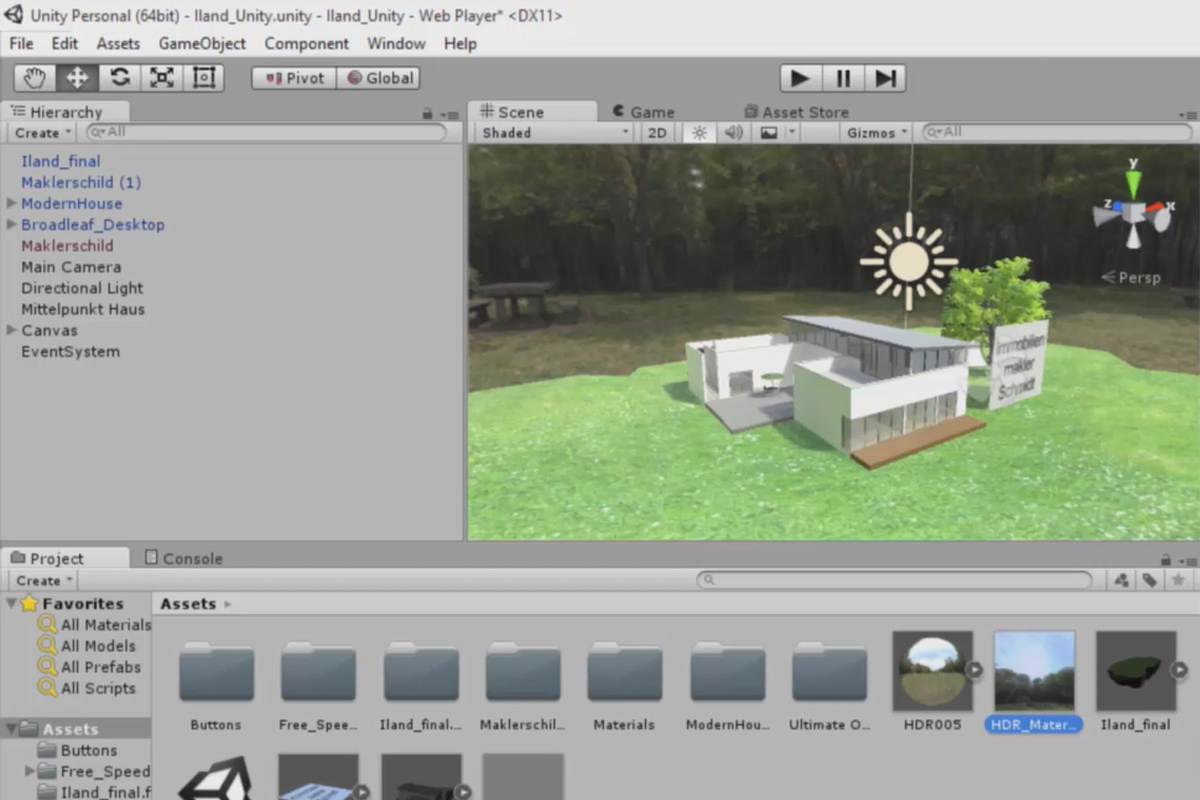 Vistas arquitectónicas de 360° con Unity y Cinema 4D - 16 Trabajando con HDRI