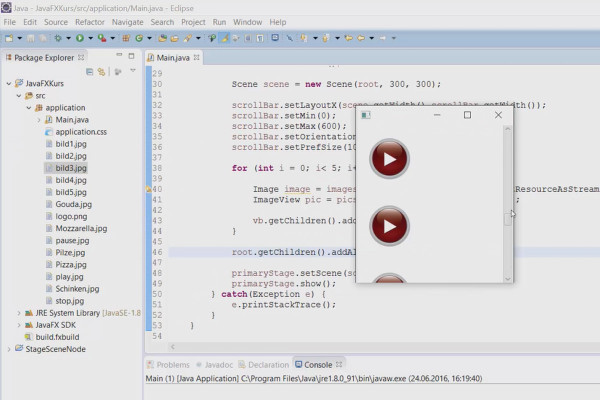 JavaFX för GUI-utveckling - 16 Scrollbarer