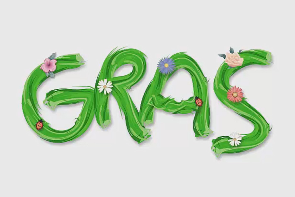 Creación de un texto de césped en Illustrator - Parte 1