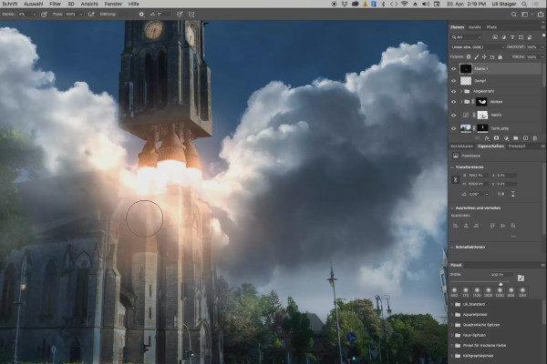 Photoshop "Despegue": 16 | Luces de escape