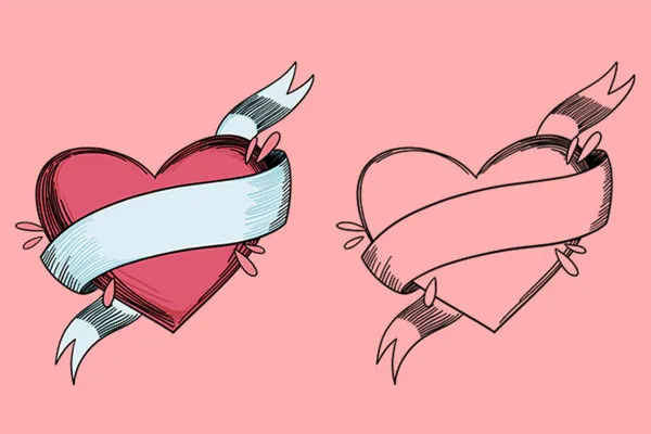 10 liebevolle Herz-Grafiken in Farbe und Schwarz-Weiß: Von Amors Pfeil getroffen