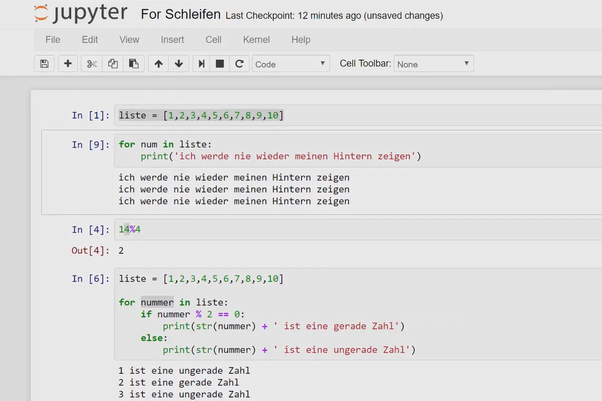 Python-Programmierung für Einsteiger – 16 For-Schleifen