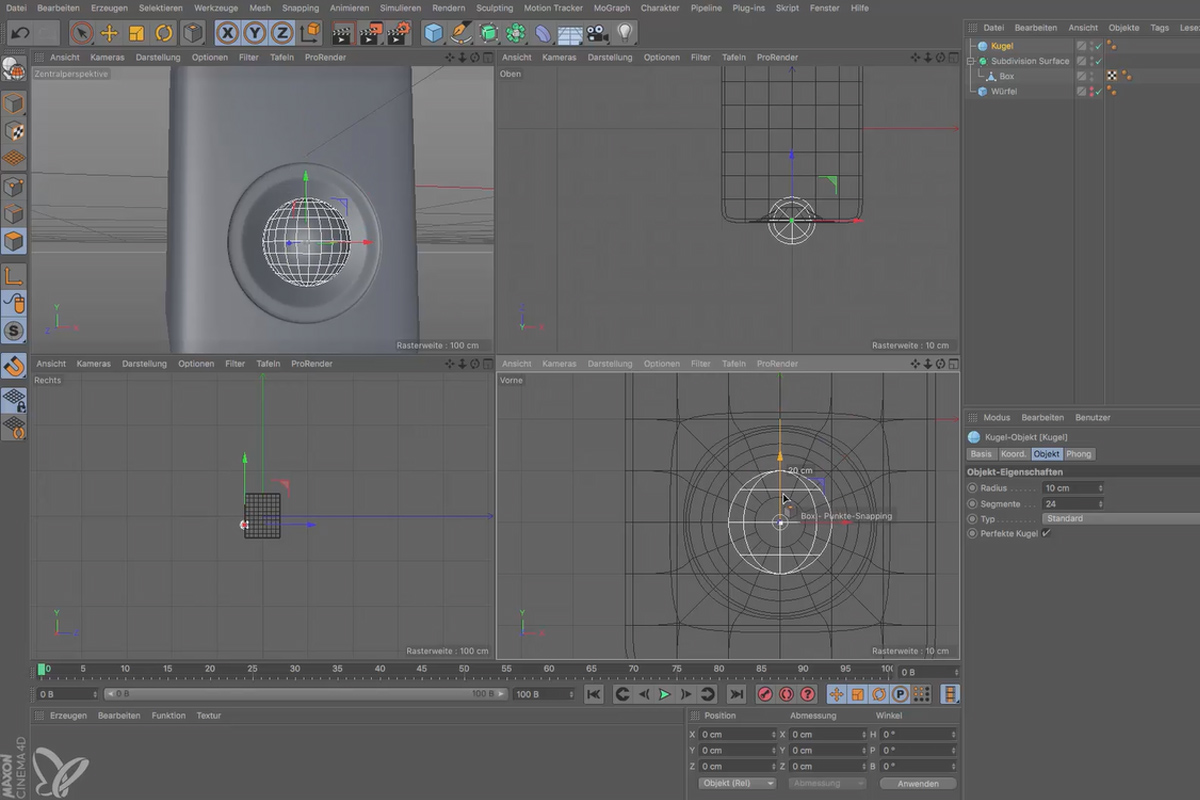 Cinema 4D för nybörjare - 3D-praxis: 2.8 Box-workshop del 2