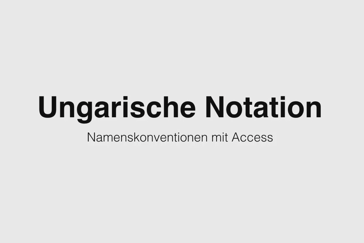 Bättre i Access: Bli en datahjälte - 3.5 Ungersk notation - Prefix.