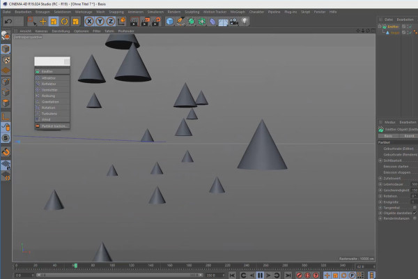 Cinema 4D'de 3.8 parçacık animasyonu oluşturun.