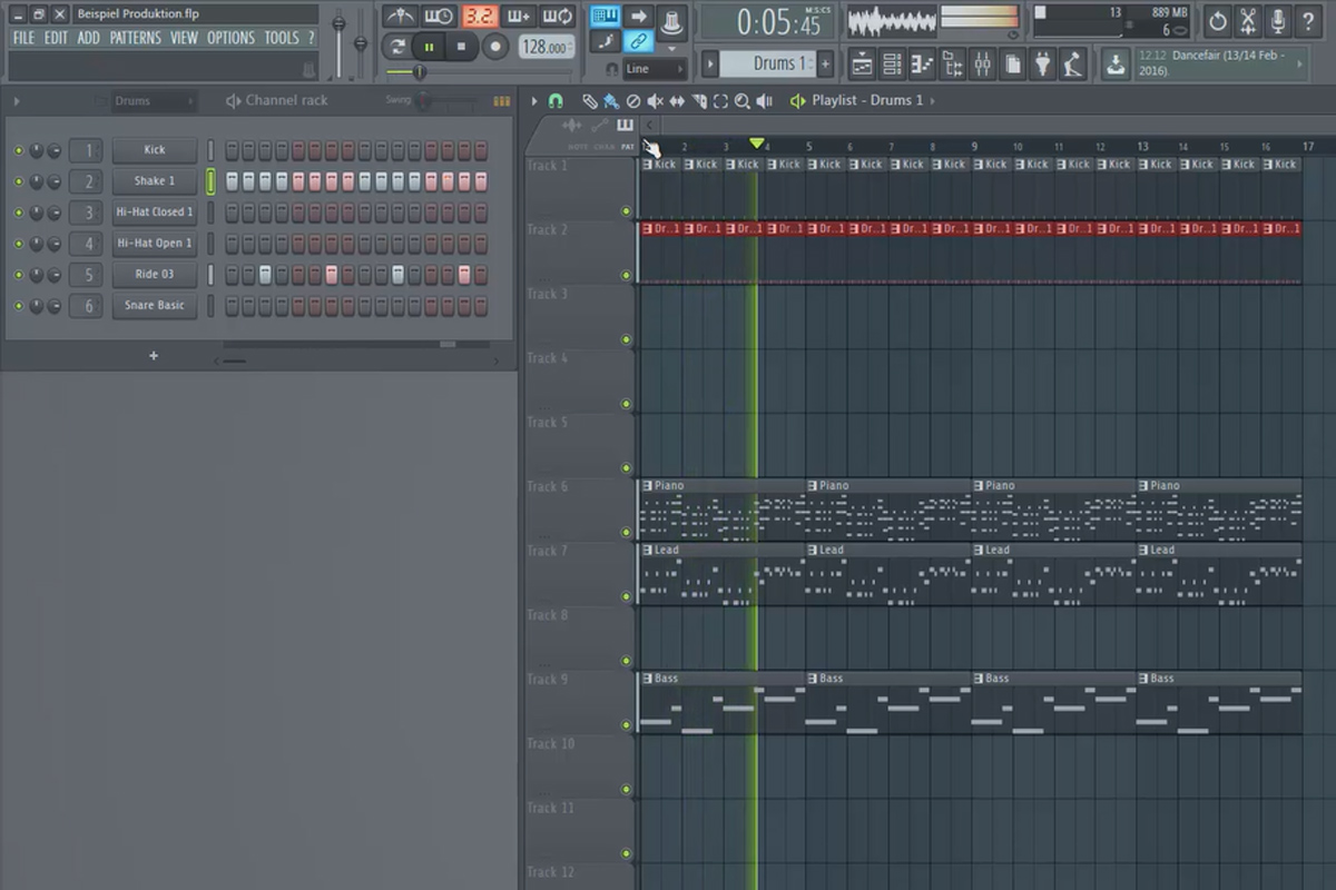 FL Studio ile dijital müzik prodüksiyonu - 5.3 Örnek prodüksiyon: Ek başka parçalar ve enstrümanlar eklemek Bölüm 1.