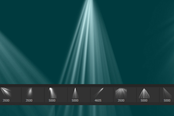 Le grand ensemble de pinceaux - pinceaux artistiques : 5.1 Sunrays, rayons de soleil