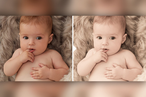Photo preset for baby photos (Lightroom, Camera Raw): 15 | Vintage Skin