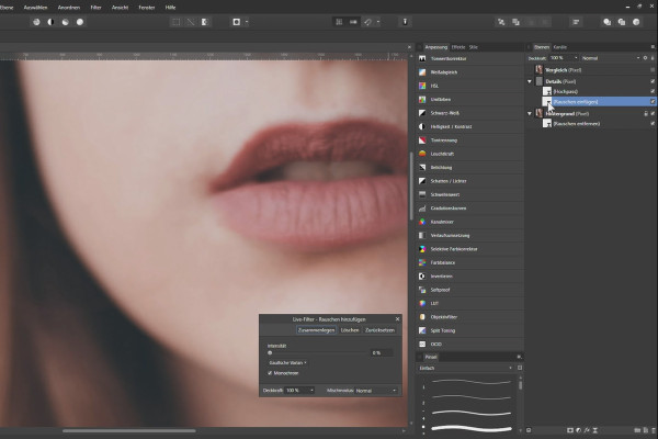 Mejorar fotos en Affinity Photo: 16 | Eliminar o añadir ruido