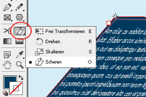 "InDesign" laisvosios transformacijos įrankis