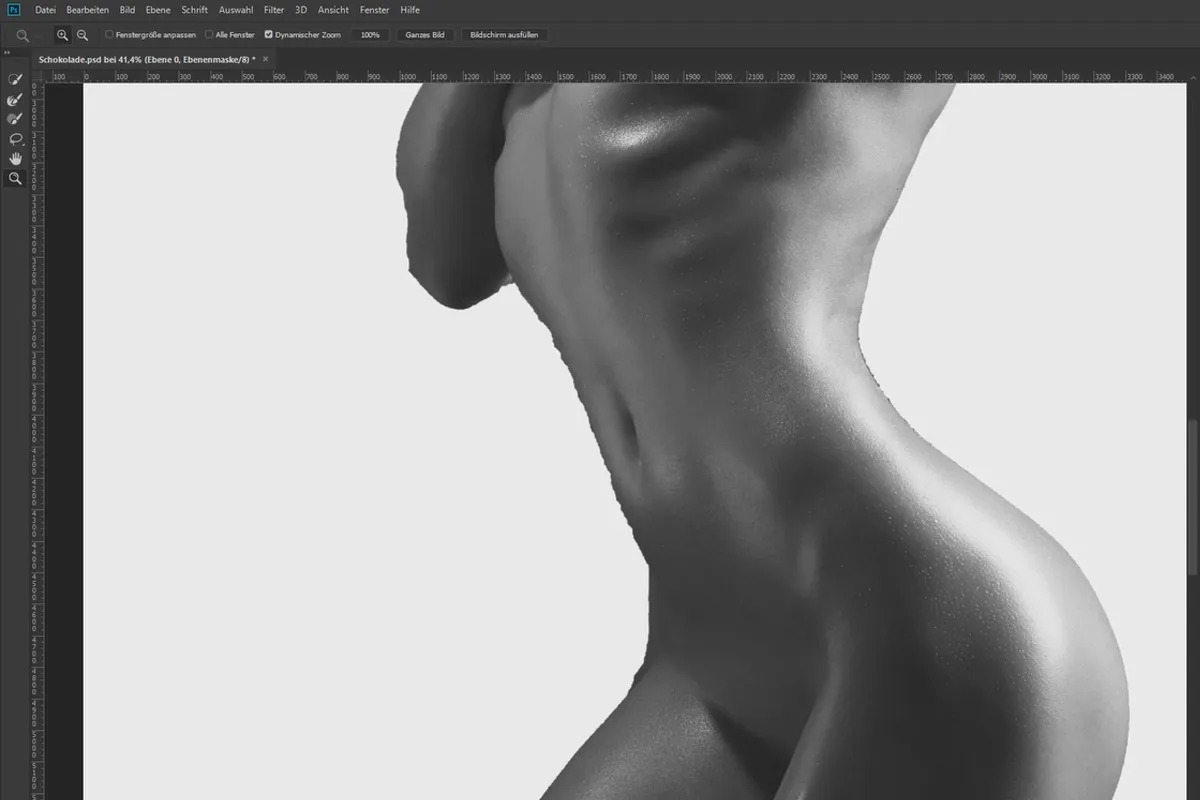 Create a creative photo composition in Photoshop: Composing "Chocolate" - 1 cropping
