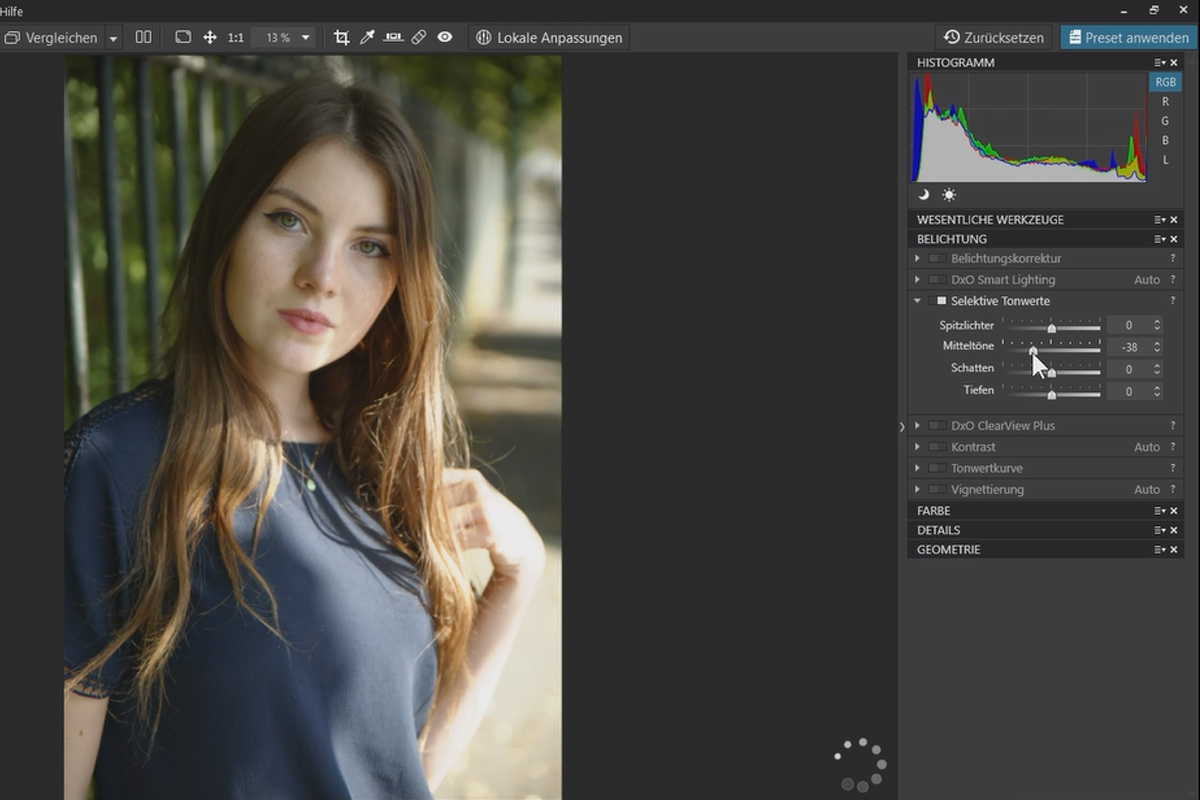 DxO PhotoLab-Tutorial: 3.3 | Seçici Ton Değerleri