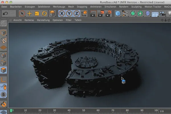 Cinema 4D зустрічає Photoshop: I - 2.08. Моделювання сцени: додати грібли