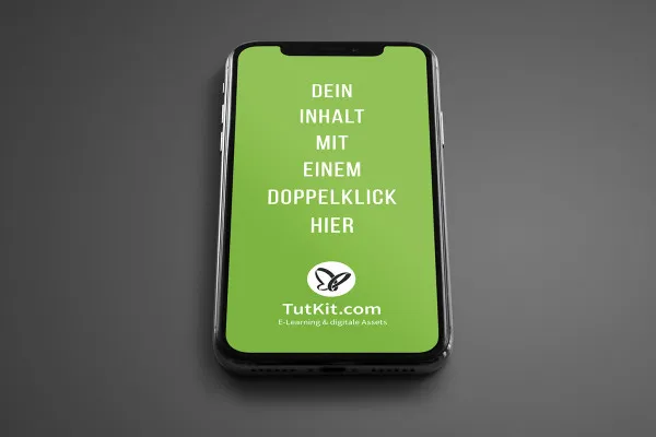 Mockup con smartphone, cellulare (iPhone) - Versione 15
