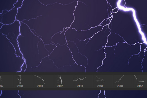 10 børster med lynmotiver for Photoshop og lignende | 1
