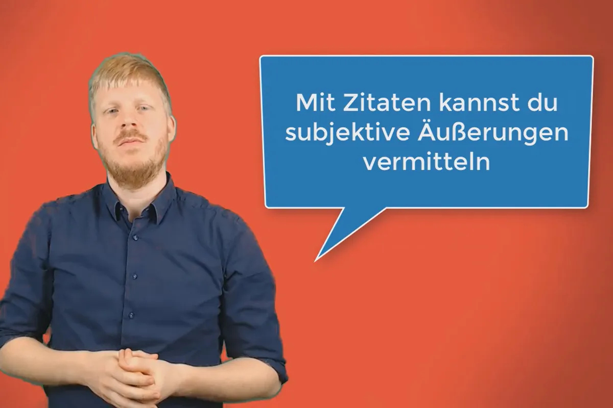 Texte schreiben lernen: 4.5 Zitate