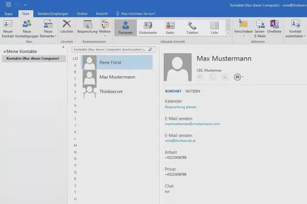 Mai bine în Outlook: Devino un erou al biroului - folosește 17 contacte și editează contactele.