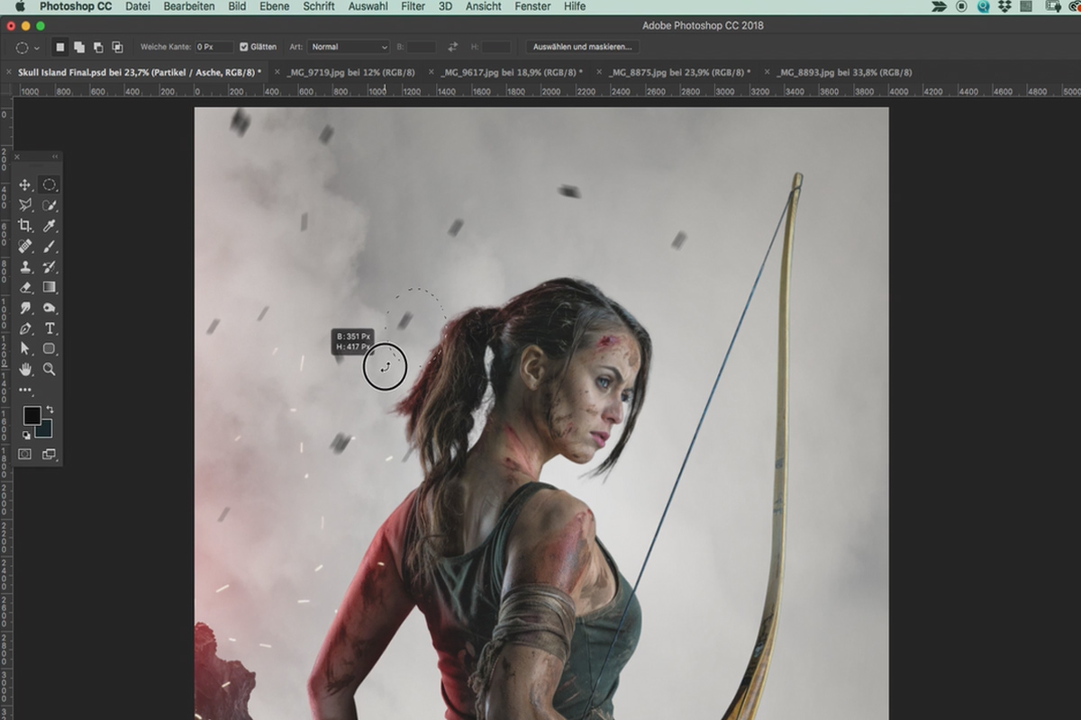 Crea carteles al estilo de Tomb Raider - Tutorial de fotografía y Photoshop: 17 efectos de fuego