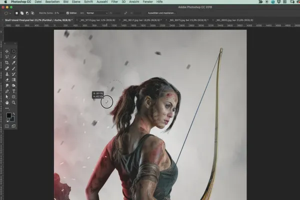 Criar pôster no estilo de Tomb Raider - Tutorial de fotografia e Photoshop: 17 Efeitos de fogo.
