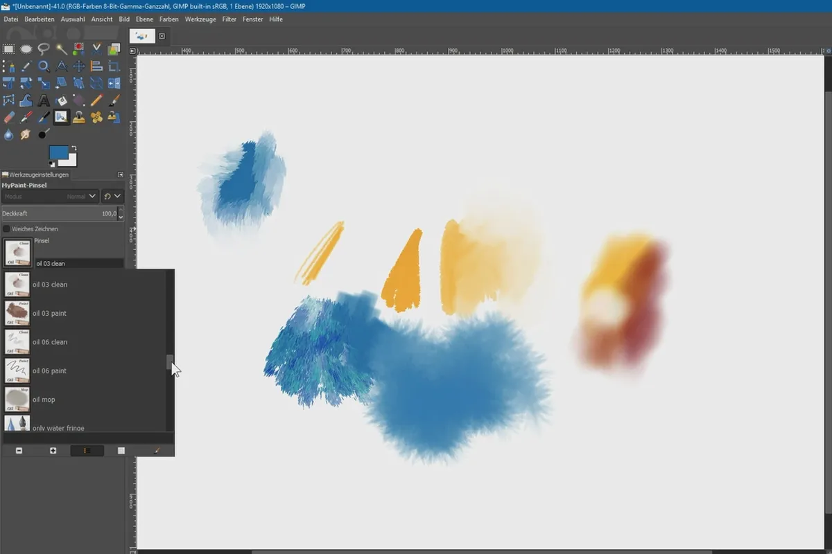 Nuove funzioni in GIMP 2.10: 2.7 | Pennelli MyPaint