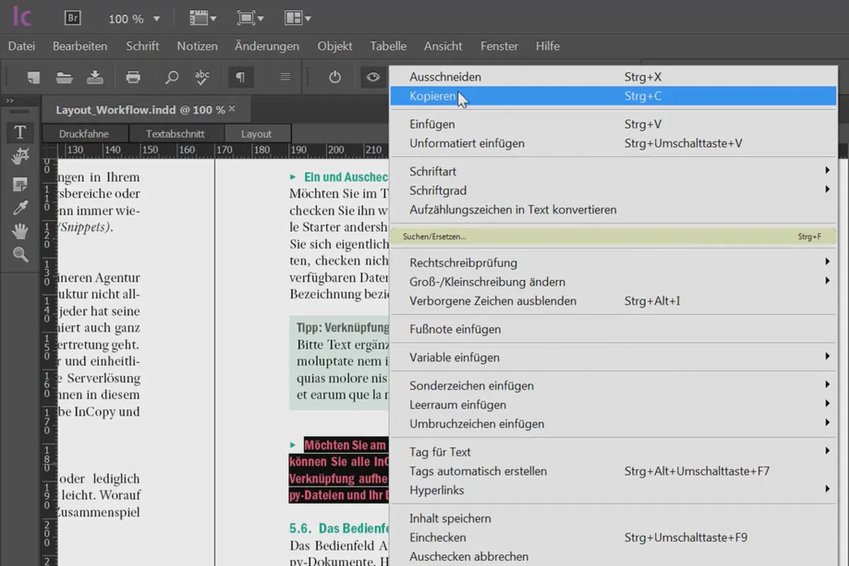 Adobe InCopy CC für Redakteure – 5.4 Import