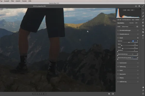 Camera Raw-Tutorial: 3.4 | Schärfen