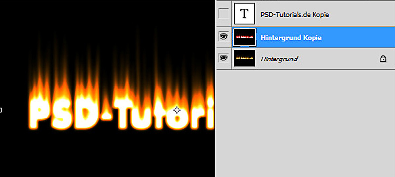 Créer un texte avec texture de flamme et effet de feu