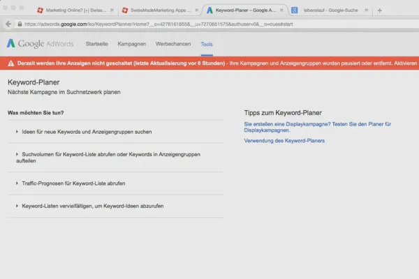 Tjen penge med AdSense-formlen - 4.2 Research med AdWords Keyword Planner