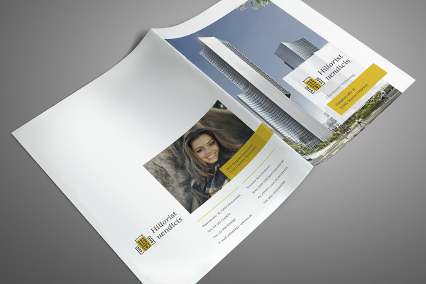 Photoshop-mallipohja A4-vihkon etu- ja takakannen esittelyyn - variantti 1.
