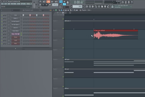 Produzione musicale digitale con FL Studio - 5.4 Esempio di produzione: Aggiunta di ulteriori tracce e strumenti Parte 2
