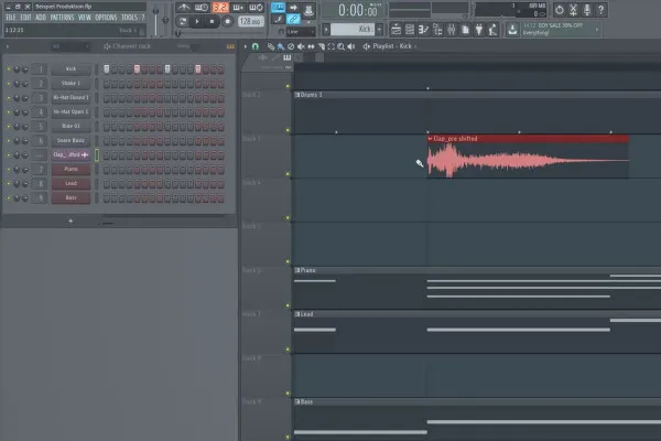 Produzione musicale digitale con FL Studio - 5.4 Esempio di produzione: Aggiunta di ulteriori tracce e strumenti Parte 2