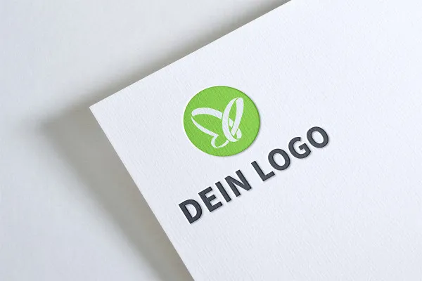 Photoshop-Mockup-Vorlage für Logos: Einprägung auf Papier