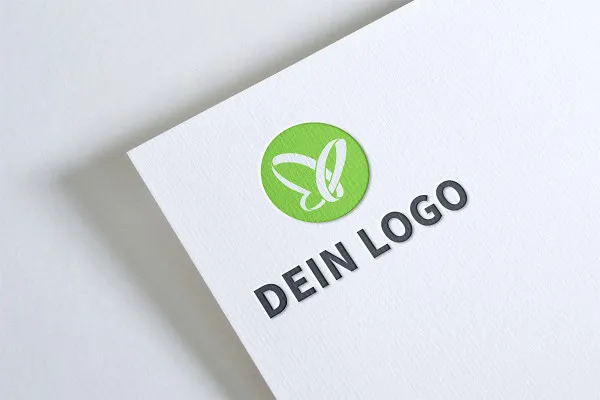 Photoshop-Mockup-skabelon til logoer: prægning på papir