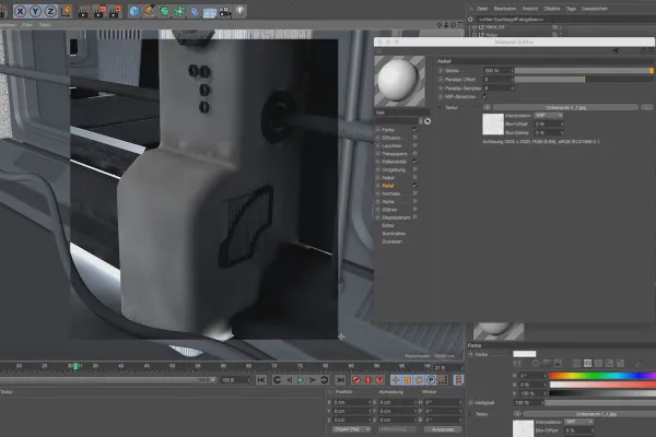 Praxis in Cinema 4D – Modellieren und Beleuchten einer Raumstation: 17 Photoshop-Shader