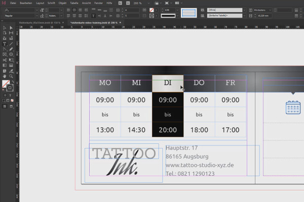 Apprendre InDesign - Tutoriel pour débutants : 2.10 Créer des tableaux simples
