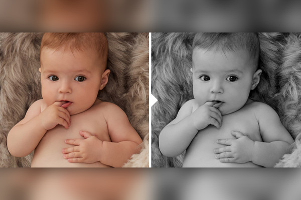 Photo preset for baby photos (Lightroom, Camera Raw): 16 | BW Dark
