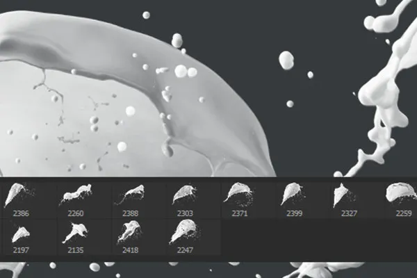 Pinsel für Photoshop, GIMP, Affinity Photo & Co: Milch-Bilder 17