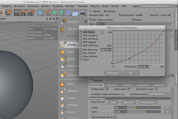 Modellieren in CINEMA 4D - Kreativträning: Del 03 - Inställningar