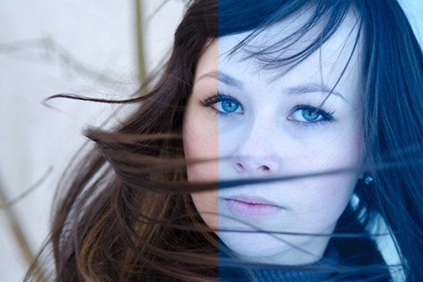 Photoshop-handling: Kalde farger for vinterstemning