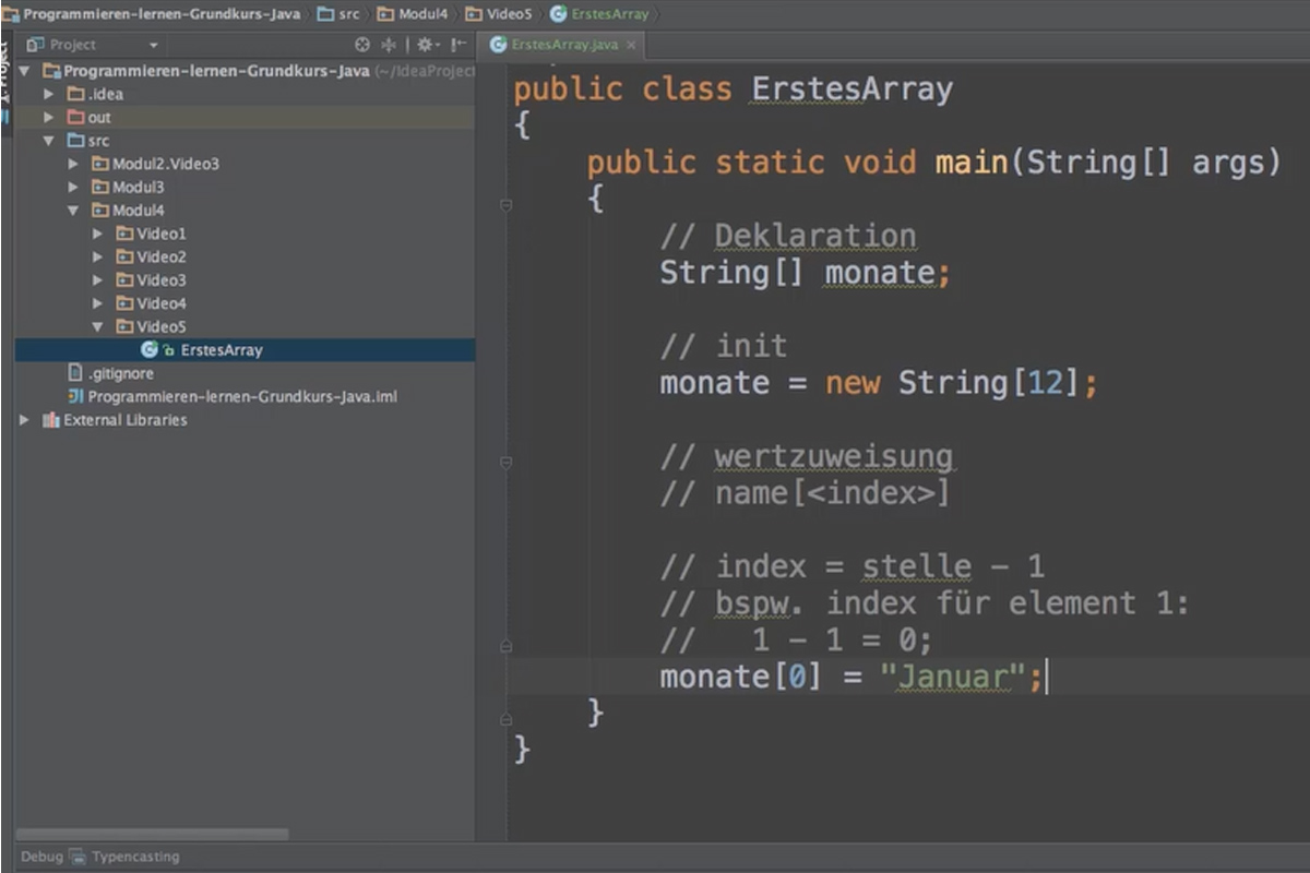 Java aloittelijoille – 4.6 Yksiulotteiset taulukot