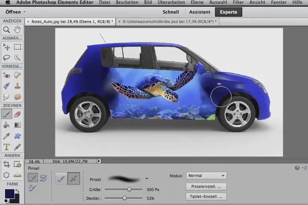 Digital bildebehandling for Airbrush-kunstnere: Nyttige triks - Forhåndsvisning for kunden.